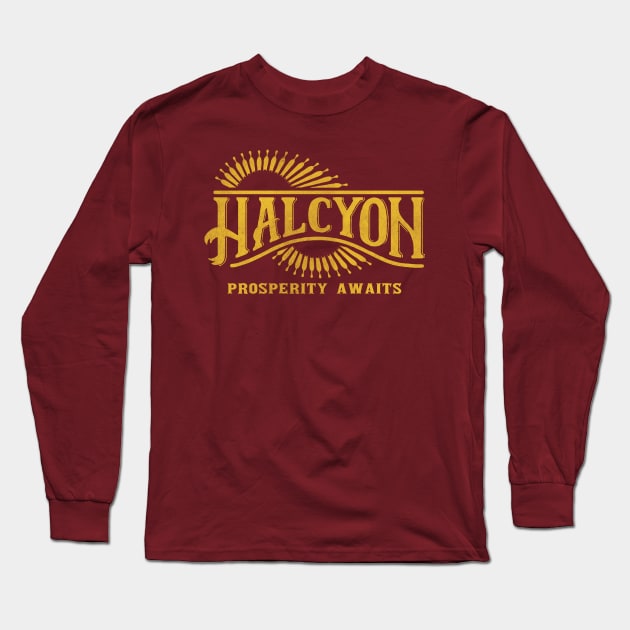 Halycon Logo | The Outer Worlds Long Sleeve T-Shirt by threadbaregaming